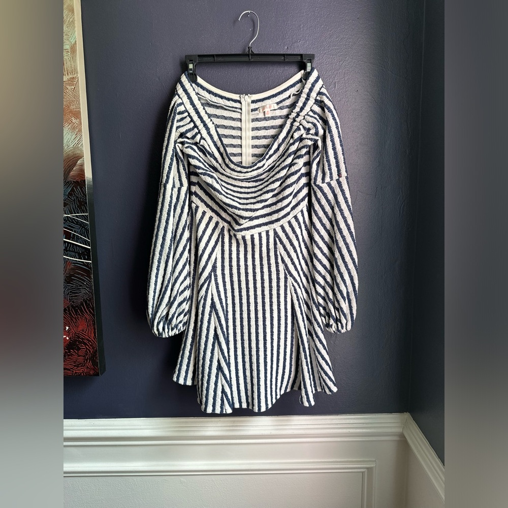 Long Sleeved Luxxel Mini Dress, Off the Shoulder
